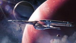 Spacecraft red planet star matte - a space ship free wallpaper for desktop