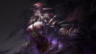 Purple elf sword demon glowing - arcane free wallpaper for desktop