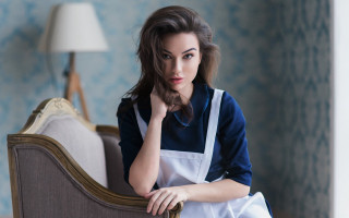 Elina karimova couch lamp portrait - free vintage wallpaper