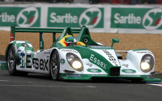 Racing car green white motion - racing free wallpaper