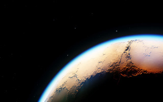 Earth aurora moon stars planet - chesley bonestell free wallpaper for desktop