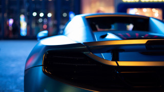 Futuristic car night tiltshift detailed - its hood free wallpaper