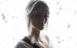 Woman white shirt green eyes - cosplay free wallpaper