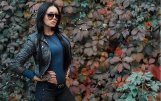 Elina karimova blue top gothic - black jacket free wallpaper