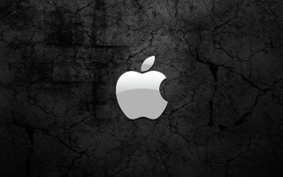 Apple logo black white wallpaper - a white apple logo free wallpaper