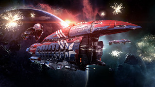 Space station fireworks planet galaxy - firework free wallpaper