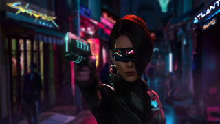 Eve ryder cyberpunk gun 3d - cyberpunk style free wallpaper