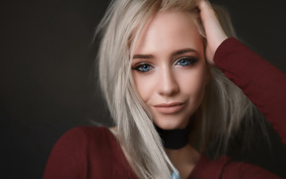 Blonde woman blue eyes ponytail 2 - blonde hair free wallpaper