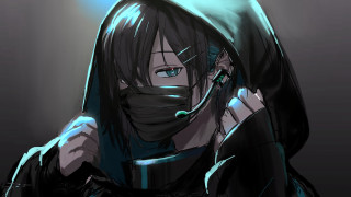 Woman mask cyberpunk anime aqua - a mask free wallpaper for desktop
