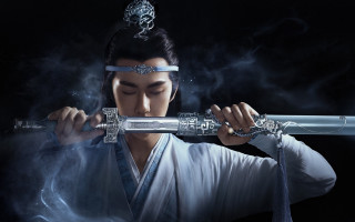 Emperor huizong samurai kimono sword - head and a sword free wallpaper
