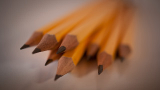 Pencils yellow black shifted blurry - academic free wallpaper