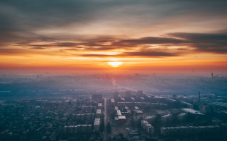 City tallbuilding cloudy sunset matte - cloudy sky free wallpaper