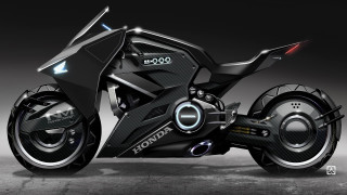 Futuristic motorcycle concept digital rendering - a futuristic motorcycle free wallpaper