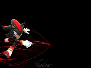 Sonic character running dark red - shadow free wallpaper