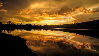 Lake sunset clouds forest matte 2 - afewerk tekle free wallpaper