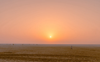 Beach kite sunset group ocean - sunset time free wallpaper