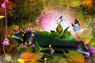 Green painting artwork nature colorful - matte fantasy painting free wallpaper