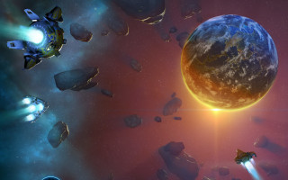 Space station planet star space - smaller free wallpaper for desktop