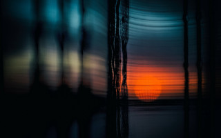 Sunset reflection water trees abstract - the water and trees free wallpaper