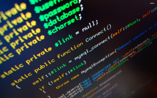 Computer screen text blurry background - cybernetic free wallpaper for desktop