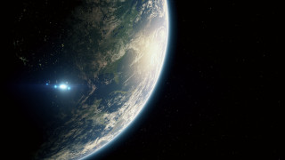 Earth space planet moon stars 2 - a view of the earth free wallpaper for desktop