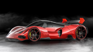 Red sports car red wing - end free wallpaper