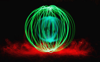 Green ball red green lights - a green ball free wallpaper