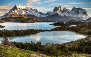 Mountain lake sky fantasy panoramic - carl critchlow free wallpaper