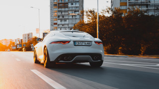 White sports car city street 2 - the back free wallpaper