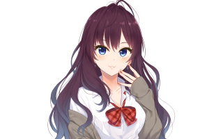 Woman long hair bow tie 7 - ayako rokkaku free wallpaper