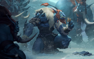 Demonic men snowy forest horns - horn and horns free wallpaper