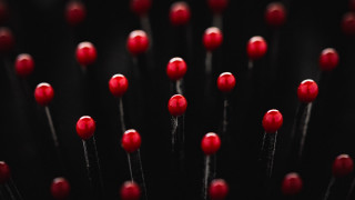 Red pins black surface christmas - kinetic art free wallpaper