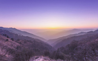 Mountain range sunset purple sky - a purple sky above free wallpaper for desktop