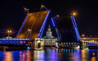 Fedot sychkov bridge night cityscape - fedot sychkov free wallpaper