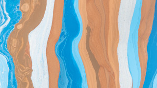 Blue orange white wave pattern - abstract brush stroke free wallpaper for desktop