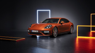 Porsche panamera neon lit dark - private free wallpaper for desktop