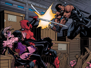 Deadpool demon attack warehouse comic - comic cover art free wallpaper