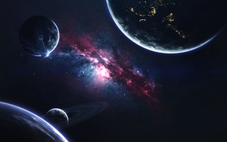 Planets stars bright light space 2 - a bright light in the background free wallpaper