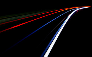 Car light trails long exposure - a white line free wallpaper