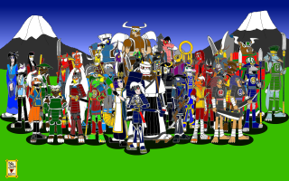 Mountain group children umbrella italian - toyism free wallpaper for desktop