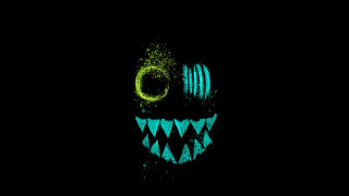 Black blue green monster face - comic cover art free wallpaper for desktop