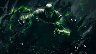 Green man cape city ruins - a green object free wallpaper