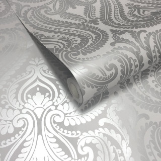 White silver wallpaper pattern tape - rococo free wallpaper for tablet