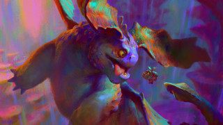 Strange creature digital painting glowing - a strange face free wallpaper