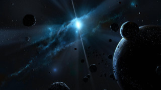 Planets star bright light astronaut - a star in the middle free wallpaper