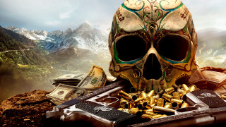 Skull gun money mountain top - a mountain top free wallpaper