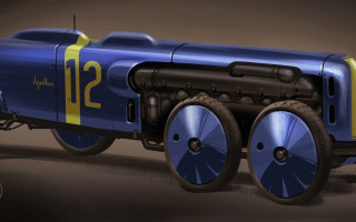 Blue yellow car number wheels - a number free wallpaper for desktop