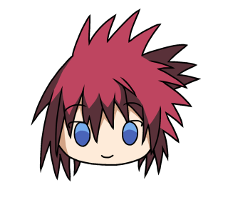 Cartoon character pink hair blue - small free wallpaper for tablet