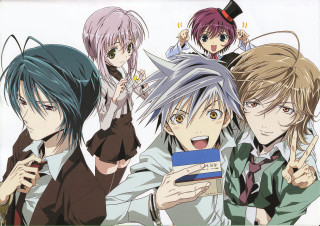 Anime characters group photo cell - a picture together free wallpaper