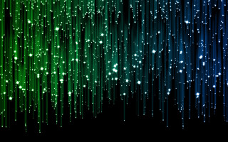 Rainbow stars lines space city - cable wire free wallpaper